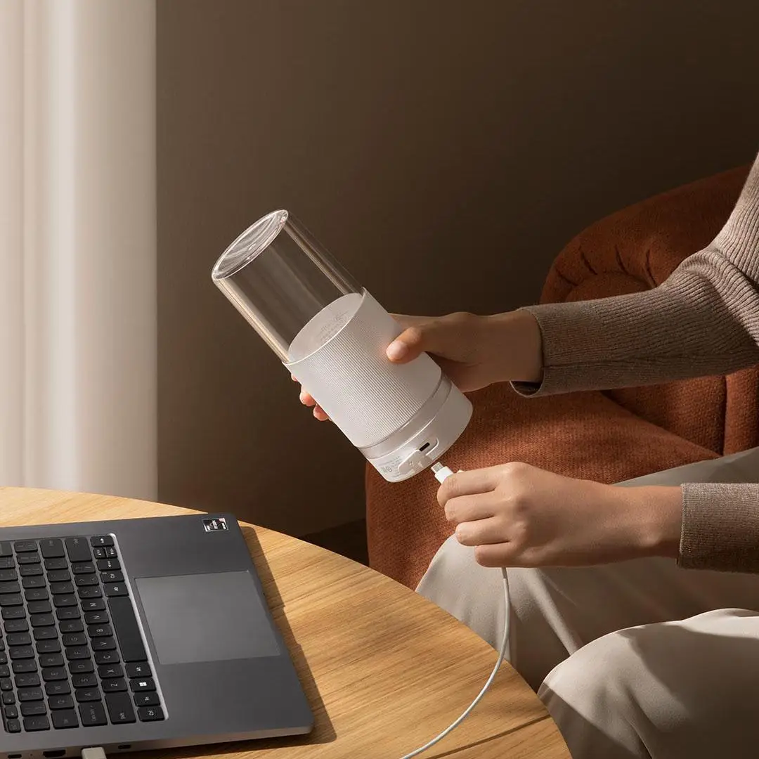 XIAOMI-MIJIA Espremedor portátil 2, Copo de sumo elétrico sem fio, Mini liquidificador batido, máquina de suco fresco, 300ml, novo, 2022