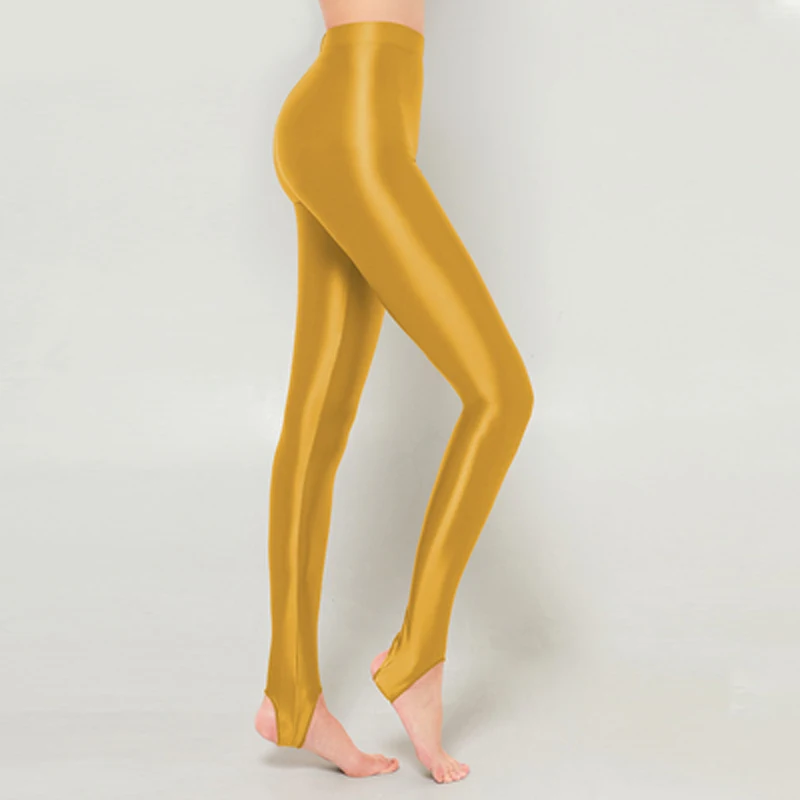 Women Satin Oil Glossy Opaque Pantyhose Wet Look Tights Sexy Stockings Glossy Leggings Yoga Pants Gym Sports Fitness Slim Pants