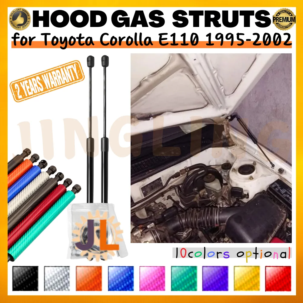 

Qty(2) Стойки капота для Toyota Corolla E110 1995-2002 гг., модификация переднего капота, поддержка подъема, демпферы, газовые пружины, амортизаторы