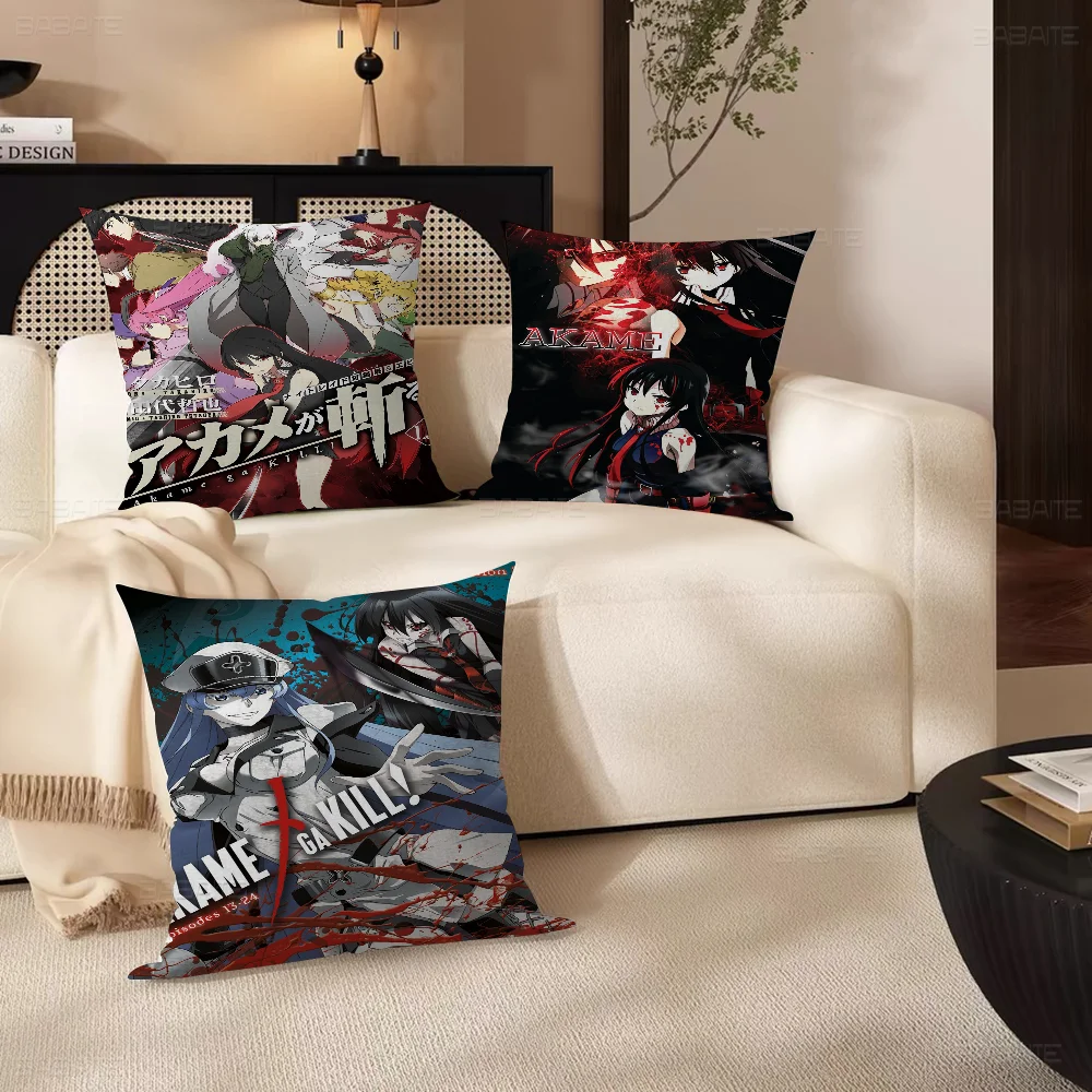 

Anime Akame Ga KILL Pillow Cushion Cover Pillowcase Living Room Sofa Home Decor Customized