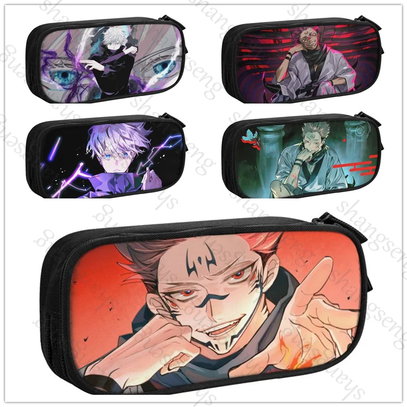 

Pen Bag Large Capacity Pencil Case Multifunctional Stationery Storage Bag Student School Supplies Anime Jujutsu Kaisen Gojo