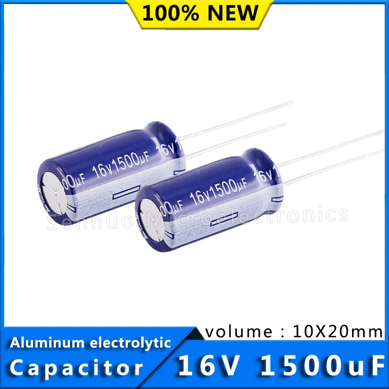 5pcs 16V 1500UF 10*20 Low ESR Aluminum Electrolytic Capacitors 1500uf 16V High Frequency Low Resistance Electrolytic Capacitors