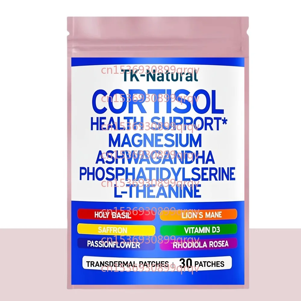 

30 Patches Cortisol Transdermal Patches for Women & Men with Magnesium, L Theanine Cortisol Balance & Calm Mood Support