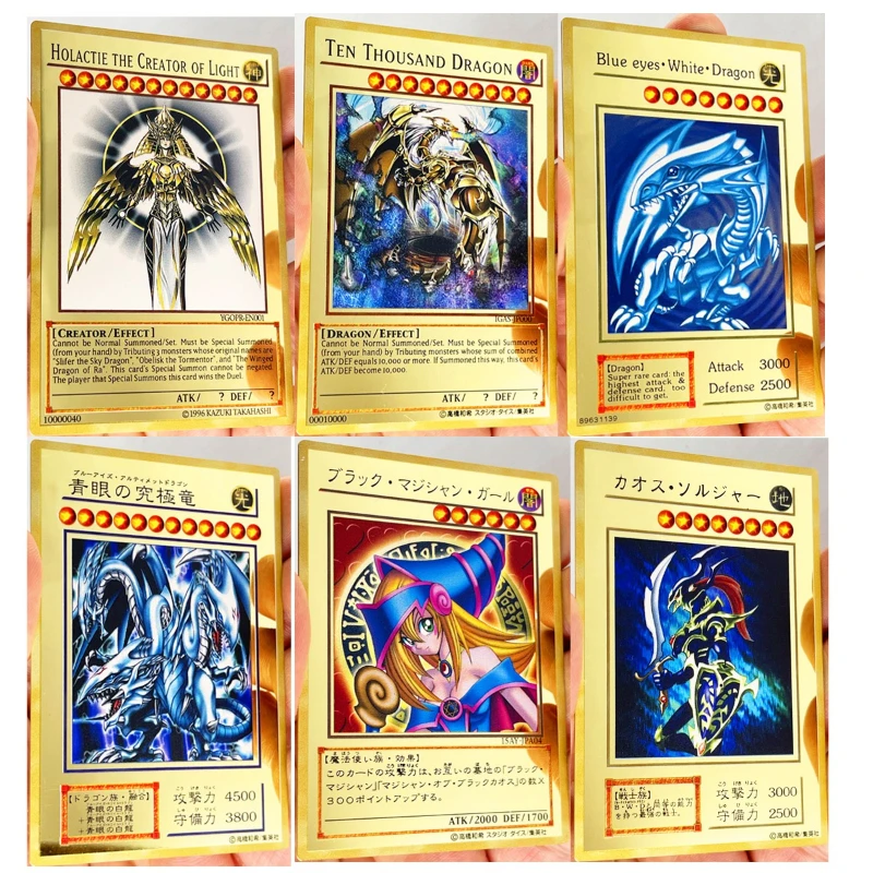 Yu-Gi-Oh TCG 25th Anniversary God Cards Blue-Eyes Japanese Version English Version Obelisk Slifer Anime Collection Homemade DIY