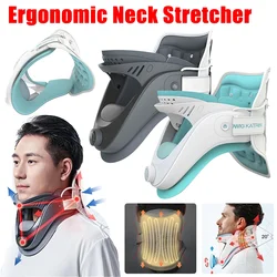Neck Traction Device Adjustable Ergonomic Neck Stretcher with Airbag Support Cervical Collar Stretch Neck Shoulder Relaxer