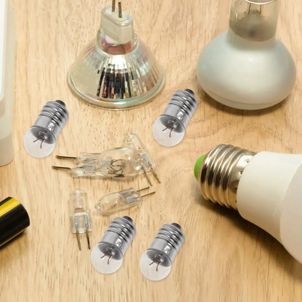 20Pcs Mini Light Bulbs 5V Low Voltage Small Screw Base Incandescent Bulb for Science Experiments Circuit DIY Crafts