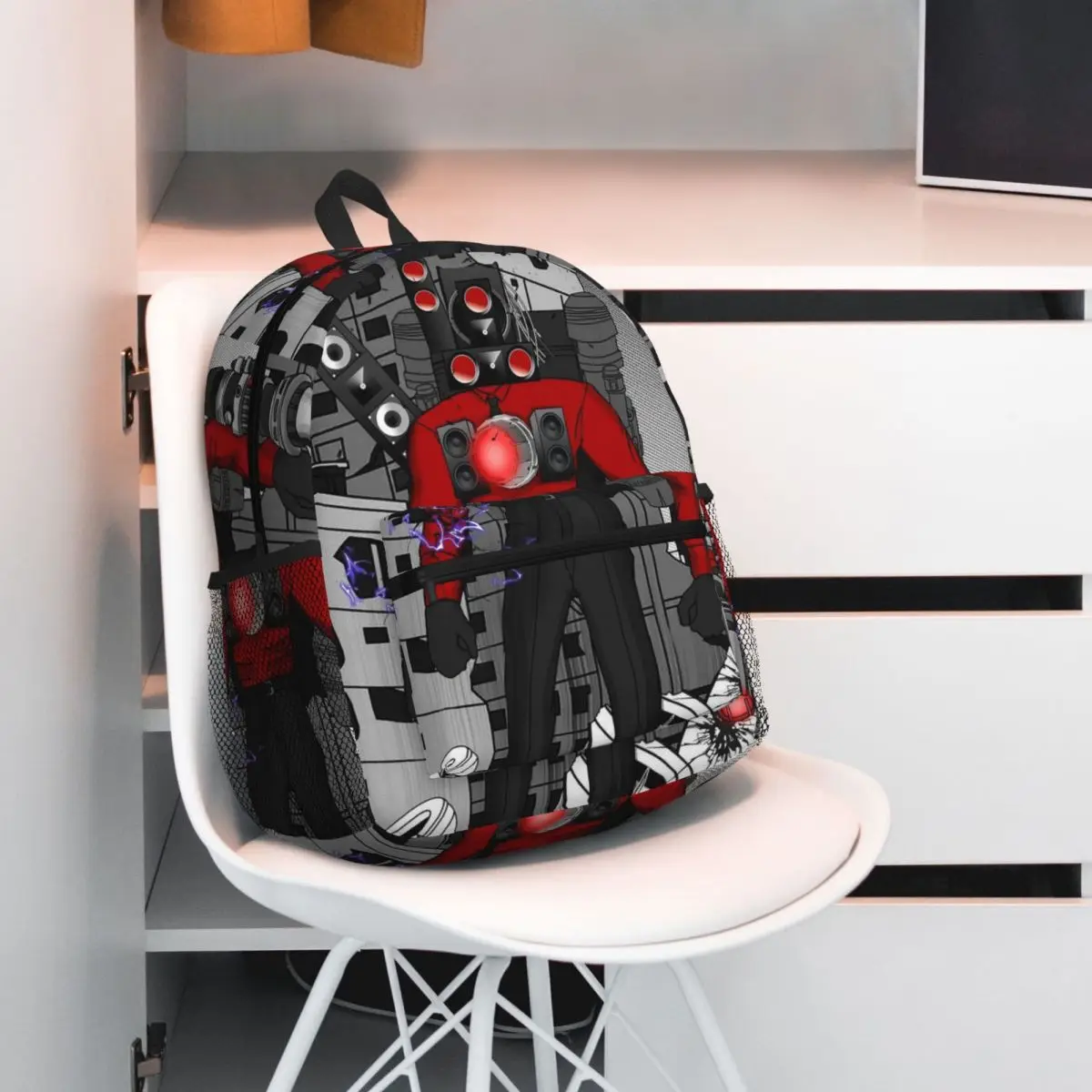 

Skibidi Toilet Cartoon Cameraman Titan Student Backpack School Bag Hiking Travel Daypack for Men Women Bookbag Shoulder Bags