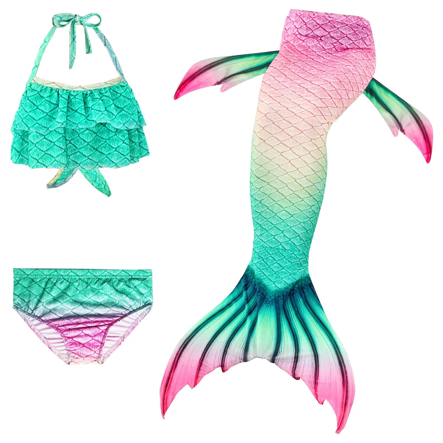 Mermaid Princess Cosplay Dreamy dress Costume Halloween for kid Mermaid tail girl mermaid swimsuit