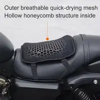 Cojín de asiento de nido de abeja 3D para motocicleta, estructura de Gel de choque, transpirable, cómodo, alivio de presión, Universal
