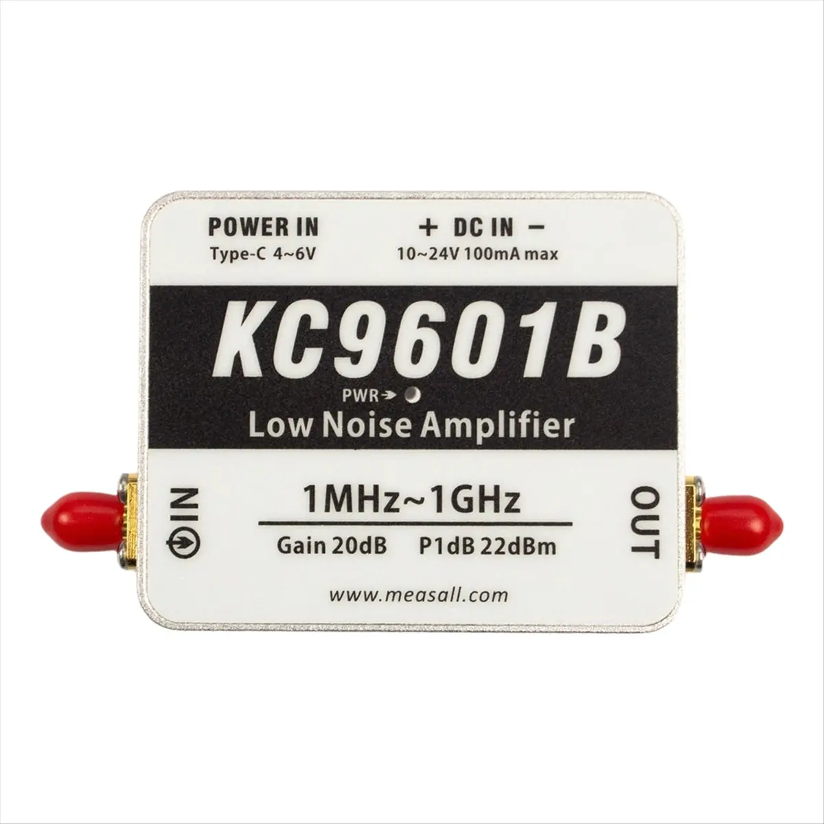 A85P KC9601B 1-1000MHz Low Noise Amplifier High Linearity LNA Module 21dB High Gain Type-C Power Supply