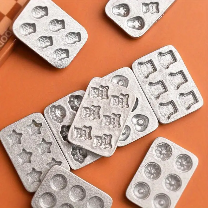 10 adorable YQT cookie baking trays for miniature food games, dollhouse sets, imaginative toys, trinkets, and DIY resin crafts. view 4