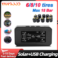 Yangood Truck TPMS 6/8/10 External Sensor Car Tire Pressure Monitoring System Car Electronic Devices Smart Alarm Systems Sensors