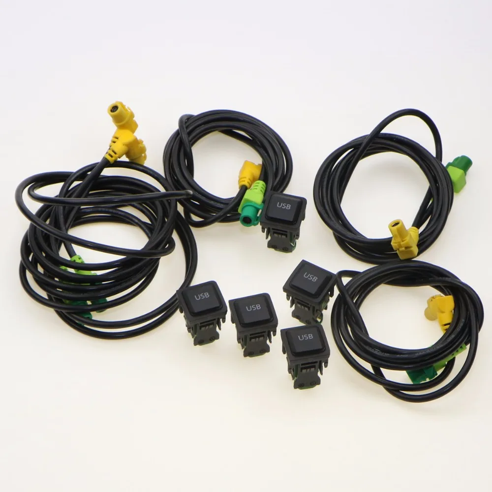 

Автомобильный USB-переключатель RCD300 RCD510, 5 комплектов, жгут проводов, интерфейс, новинка 5KD 035 726 A 5KD035726A для VW Jetta MK5 Scirocco Golf MK6