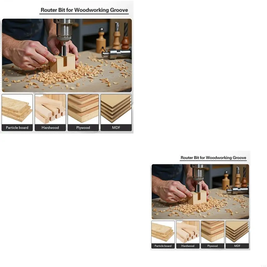 

Набор из 6 фрез с напайками из сплава для высокоэффективной деревообработки и детальной гравировки Y4QC