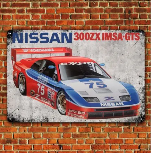 300zx Imsa-Gts Racing Car Metal Poster - 20x30cm Garage Tin Sign-aluminum