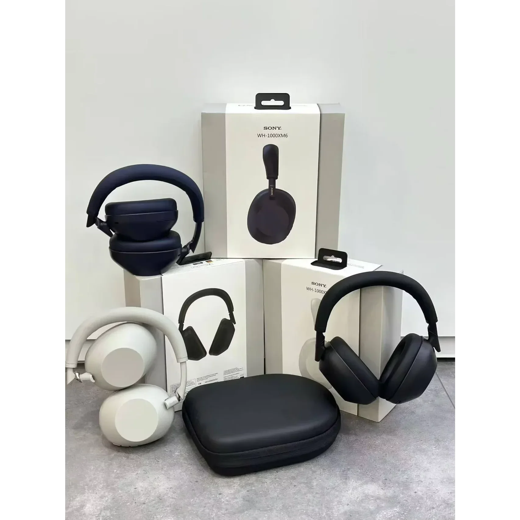 Sony WH-1000XM6 Headphones Noise Cancelling High Resolution Sound Soft Fit Foldable Design 30 Hours Battery Support iOS Android