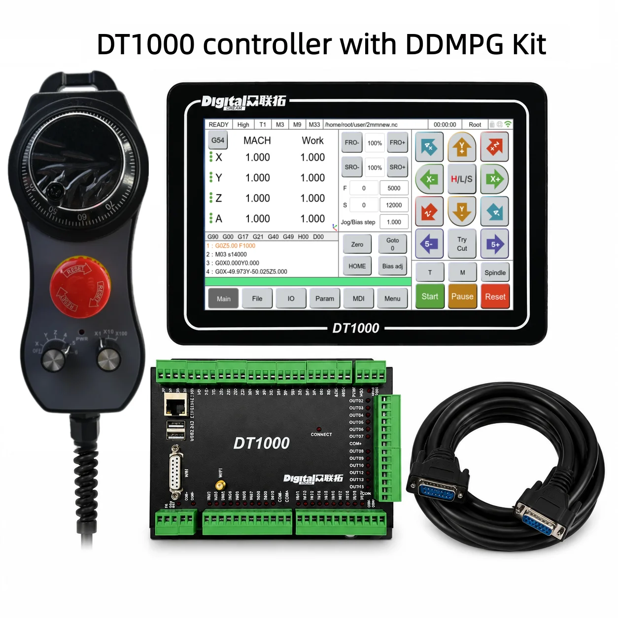 DT1000 CNC Controller Kit 3/4/5 Axis with DDMPG 10