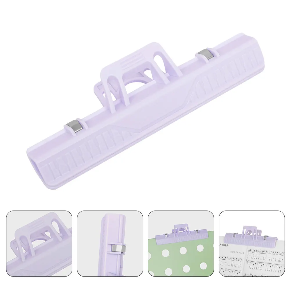 

4 Pcs Sheet Music Clip Clips for Piano Notation Book Score Macaron Musical Instrument Holder Abs Plastic Page