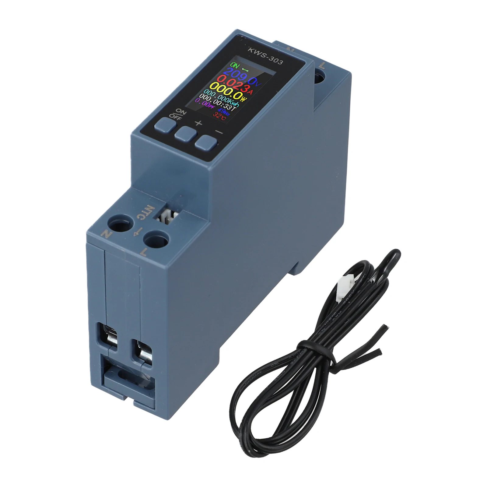KWS303 Energy Meter 40A Multifunctional Din Rail Voltage Current Meter with Real Time Display of Key Electrical Parameters