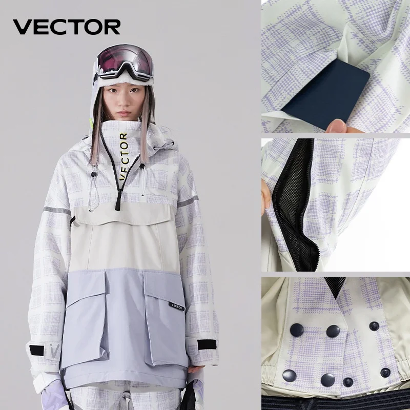 Vector Skipak Heren en Dames Top Nieuwe Hoodie Cover Winddicht Waterdicht Warm Buitensporten Hoge elasticiteit en slijtvastheid