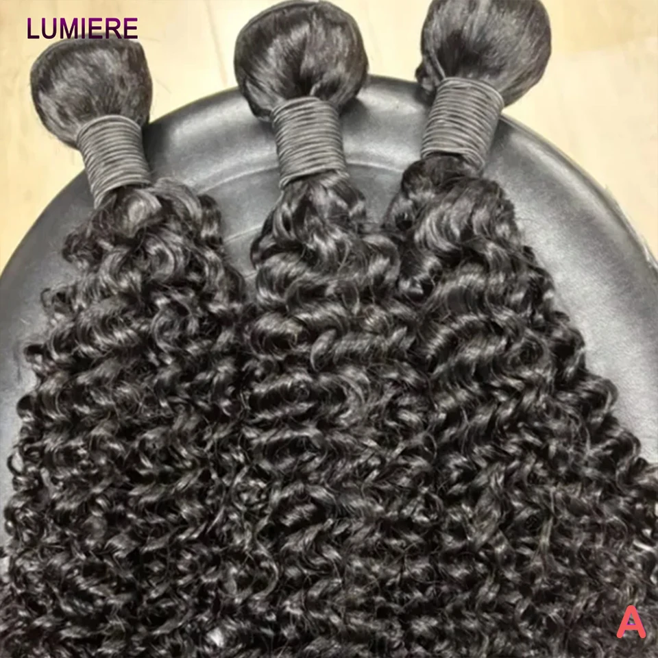 

Afro Kinky Deep Water Curly Wave Human Hair Bundle 18A 100% Virgin Human Hair Unprocessed Hair Extension TopQuality Double Drawn