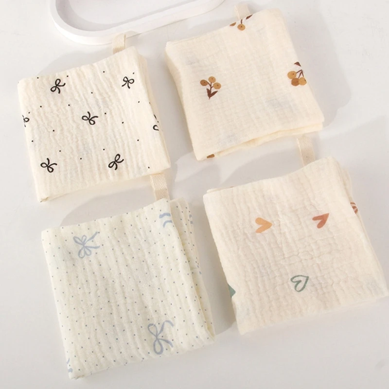 

G2TC 5 Pieces Infant Baby Nursing Bibs Cotton Burp Cloths Reusable Face Towels Soft