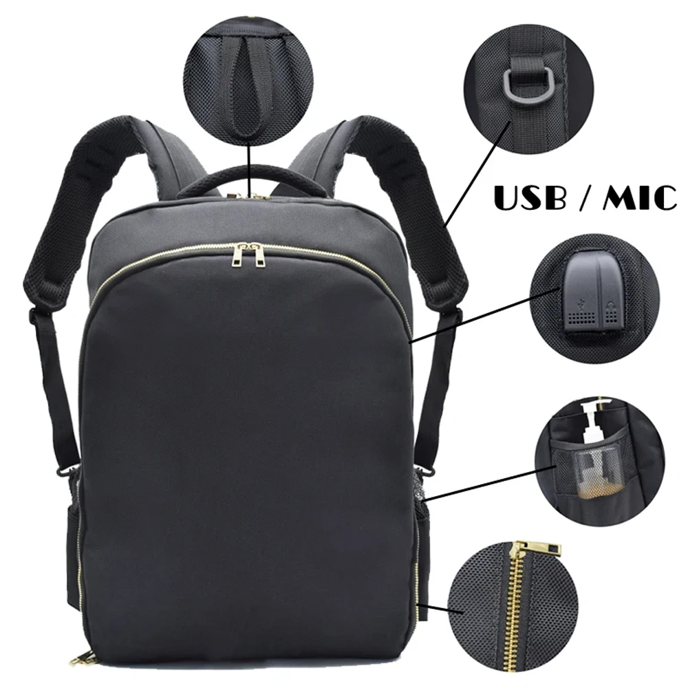 Large Capacity Backpack Salon Barber Bag Hairdressing Tool Storage Bag Beauty Makeup Tool Multifunctional Travel Carrying Case