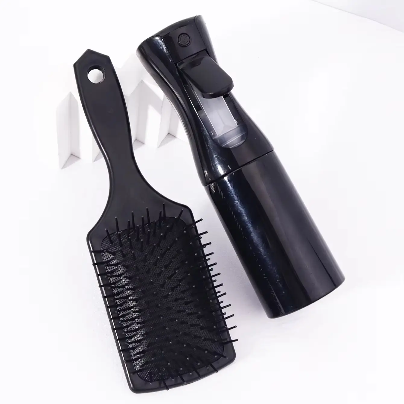 2 قطعة/مجموعة مجموعة مشط تصفيف الشعر، زجاجة رذاذ، فرشاة تدليك لإزالة القشرة، فرشاة وسادة هوائية خاصة للشعر المستعار الحقيقي