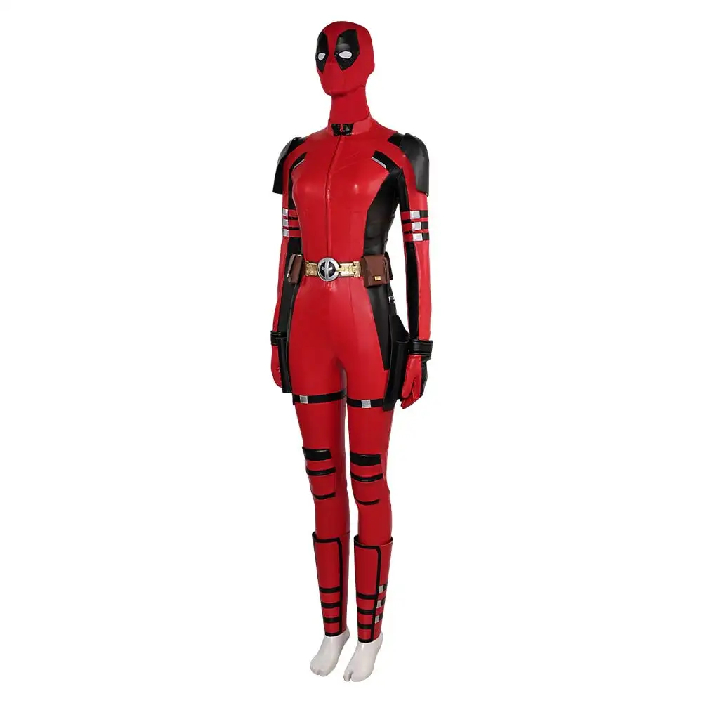 Fantasia Ladypool Cosplay Dead Cosplay Pool Costume Women Superhero Disguise Female Jumpsuit Zentai Mask Outfits Halloween Suit