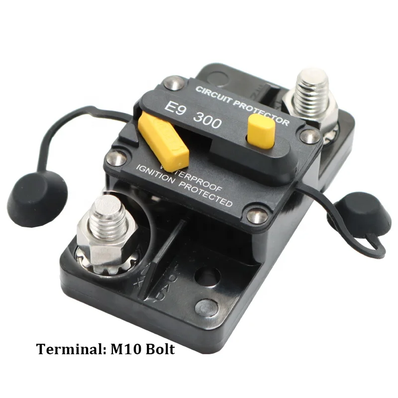 Pemutus Sirkuit Inverter Inline dengan Reset Manual untuk Audio Luar Ruangan RV ATV 50A 80A 100A 150A 200A 300A Relay