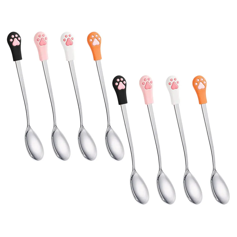 

8Pcs Pet Food Spoon Cat Claw Design Feeding Utensil for Wet Canned Cat Dog Food Portable Home Travel Scoop Pet Scoop
