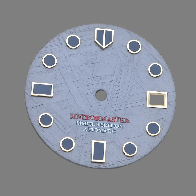 

28.5 mm Dial Meteorolite Gray Dial SKX007 SRPD Turtle Shaped Watch Movement NH35 NH36 Watch Repair And Replacement Parts