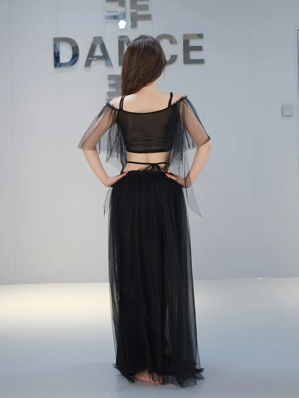 Belly Dance Costume Dress Sexy Wear 2 Pcs Set Top & Skirt For Adult Women Stage Performance Women's Worksuit Practice Clothes