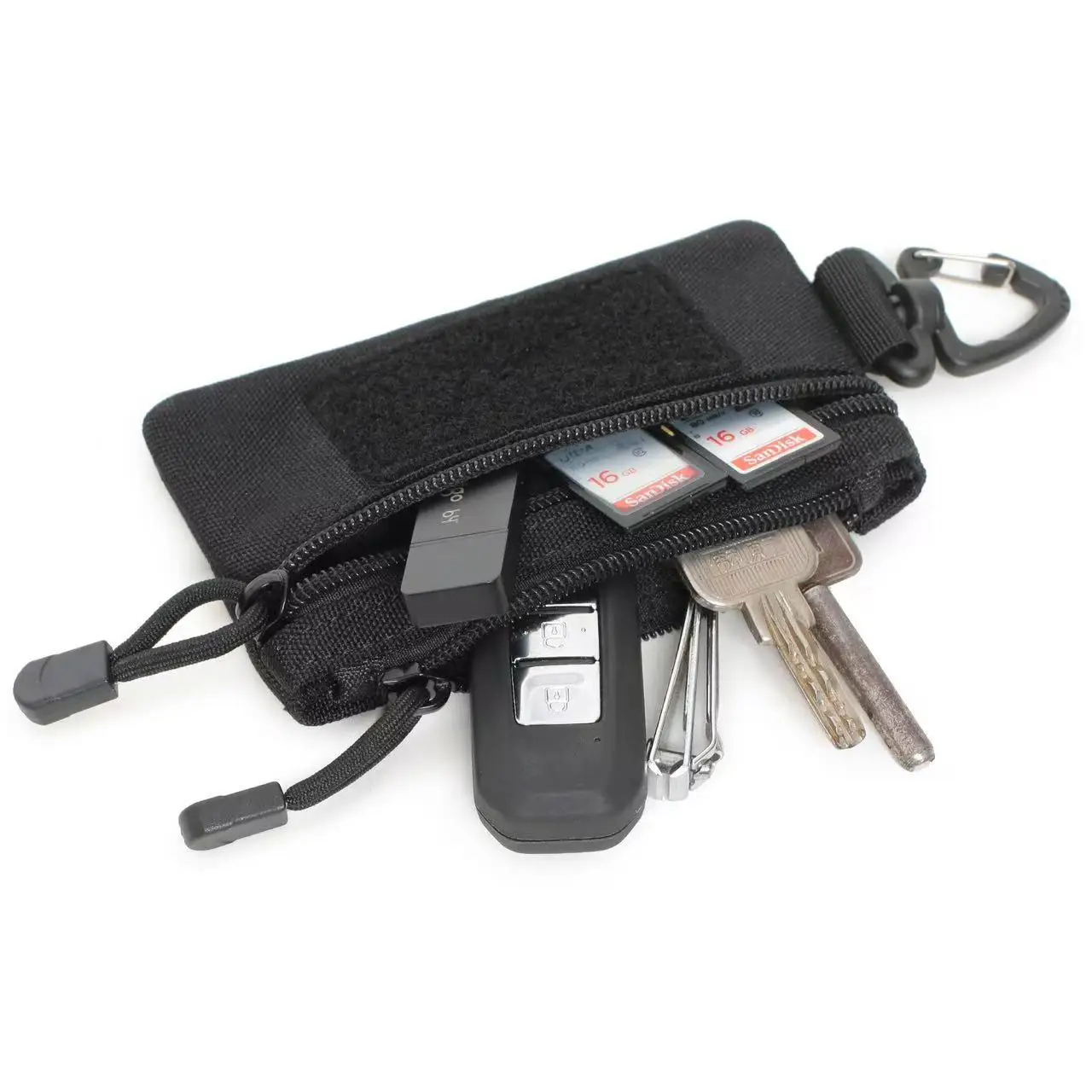 Outdoor Waist Coin Purse Mountaineering Anti-loss Key Bag With Keychain Card Bag Canvas Change Purse Mini Storage Bag