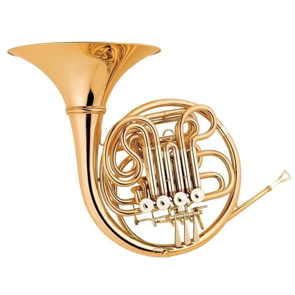 Gold lacquer  4 key Double French Horn