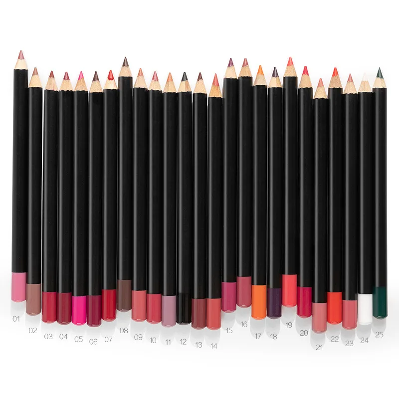 Lip Liner Wholesale Items For Business Matte Lipliner Pencil Black Brown Liners Waterproof Custom Logo Private Label Makeup 20PC