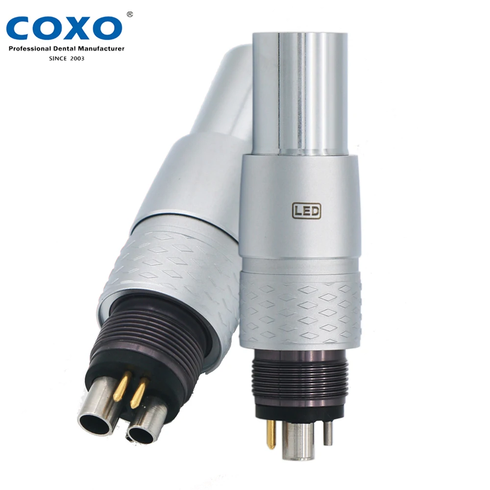COXO Dental Quick Coupler LED Fiber Optic Coupling 6 Holes Quick Coupling For NSK Dentistry Turbine High Speed Handpiece