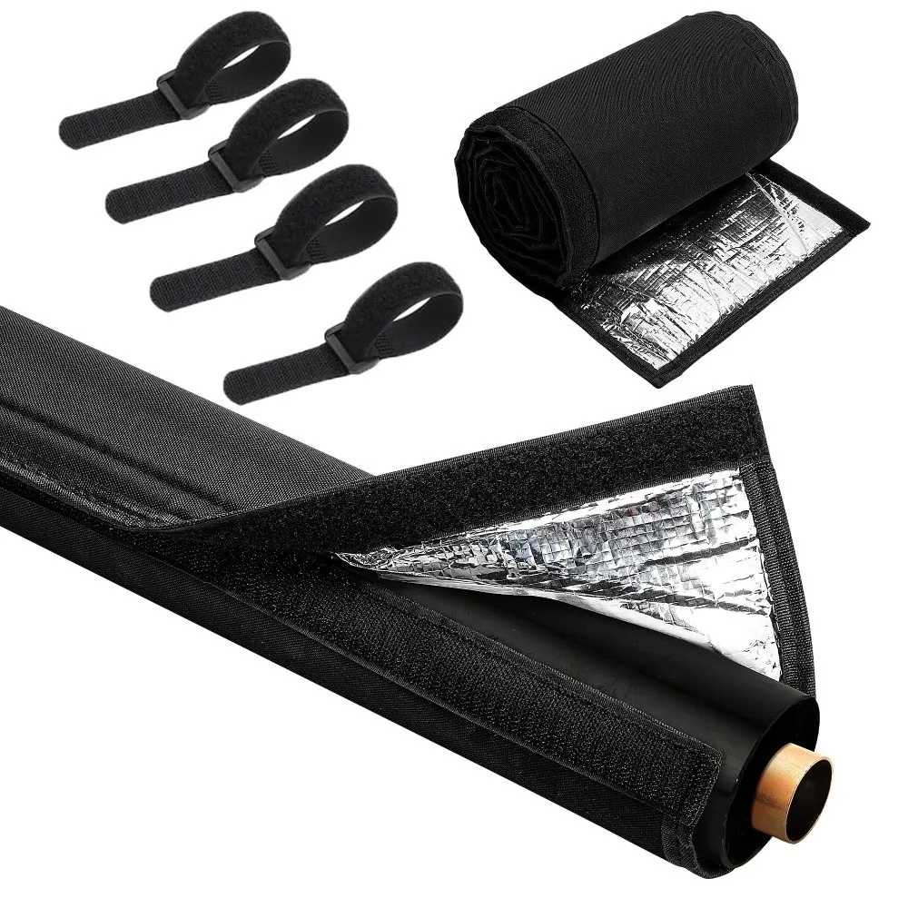 3-Layer HVAC Copper Pipe Insulation Cover 600D Oxford Weatherproof Copper Line Insulation Sleeve 72x10.2 in Durable