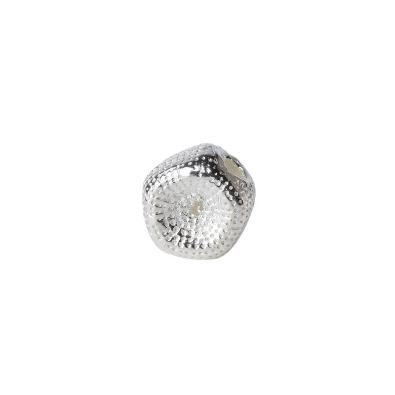 solid 925 sterling silver Pentagon charm beads, spacer loose bead with 1.6mm hole jewelry diy components accessories