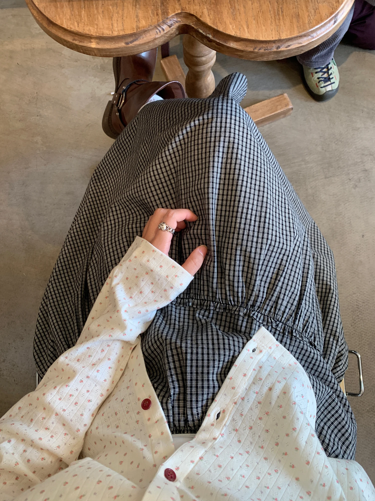 

Юбка с эластичным поясом, в стиле ретро, клетчатая, до колен, А-силуэт, в корейском стиле, универсальная, для женщин, весна-лето-осень