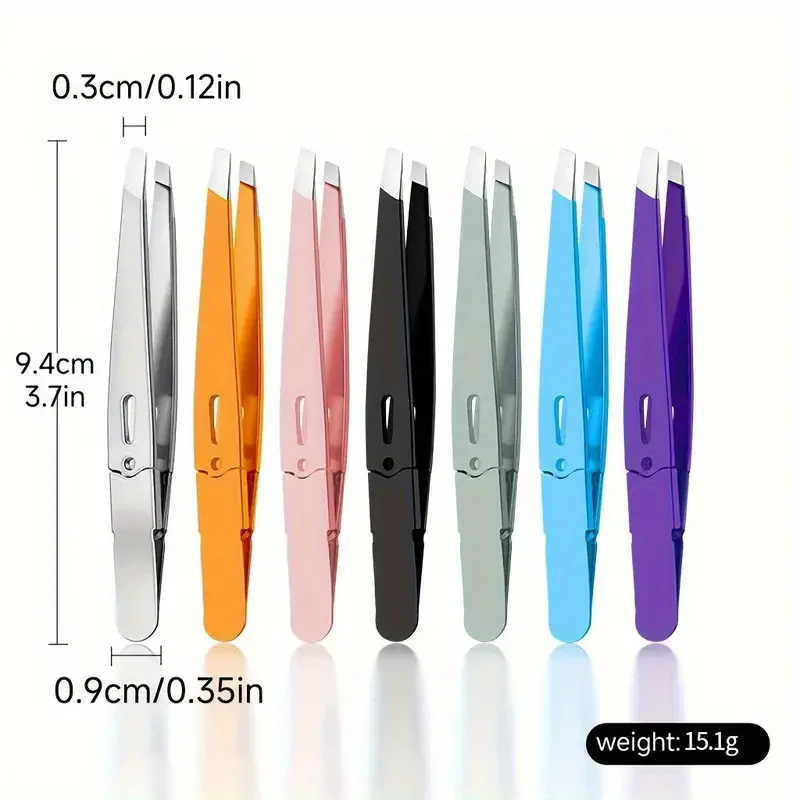 1pc pinça de sobrancelha pinças de cílios beleza do cabelo extrator de cabelos finos de aço inoxidável inclinado clipes de sobrancelha remoção ferramentas de maquiagem