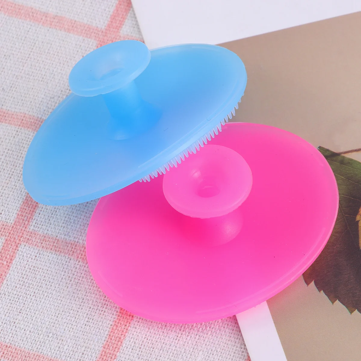 2 stuks siliconen gezichtsreiniger gezichtsscrubber mild niet-schurend voor alle huidtypes inclusief baby's tieners senior klein hemelsblauw