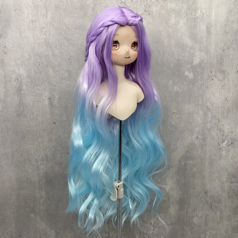 BJD SD Doll Cosplay Dress Up DIY Accessory Wig General High Temperature Silk Gradient Color Headgear Doll 1/3&1/4&1/6 Wig Cover