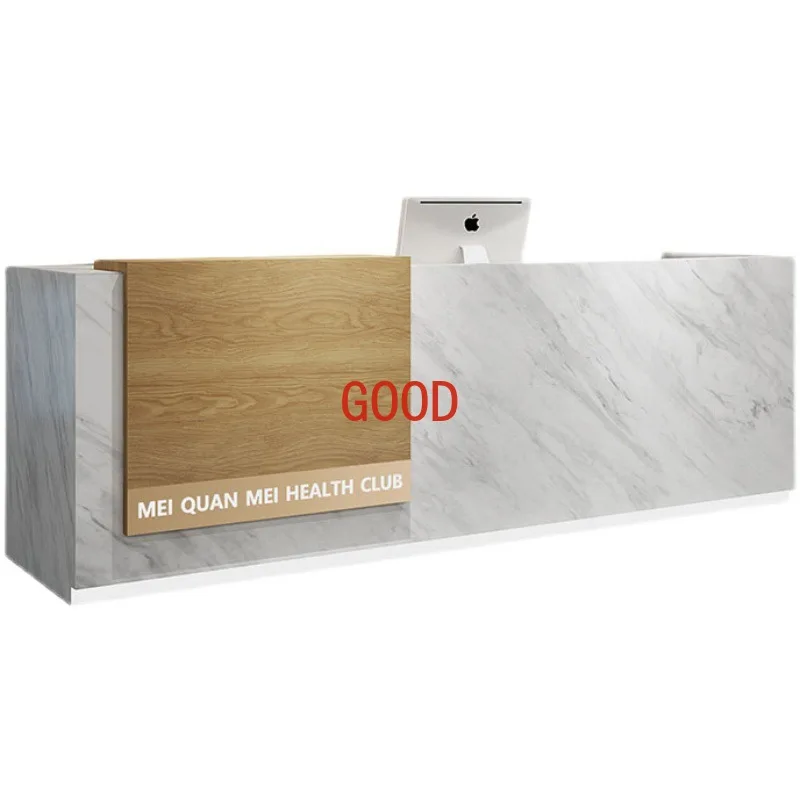 

New Chinese imitation marble commercial front desk checkout page clothing store bar beauty company reception desk counter
