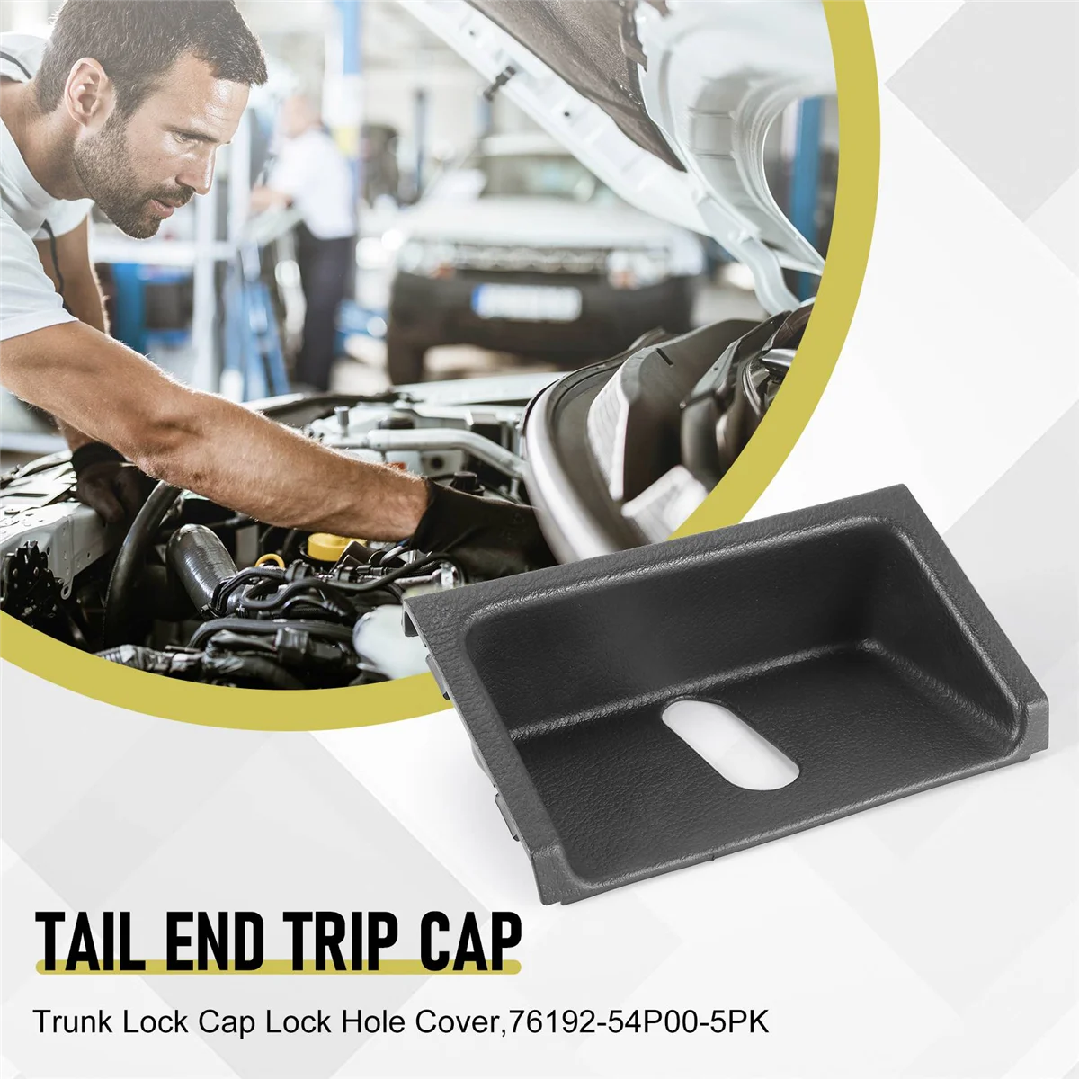 Traseira Trunk Lock Cap, extremidade da cauda, tampa do furo de bloqueio, apto para Suzuki Nova Vitara 2015-2019, acessórios do carro,