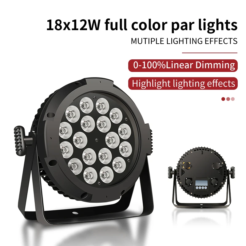 

Outdoor waterproof 18x12wRGBW4in1 par light IP65 ultra-thin wedding stage performance theater stage light