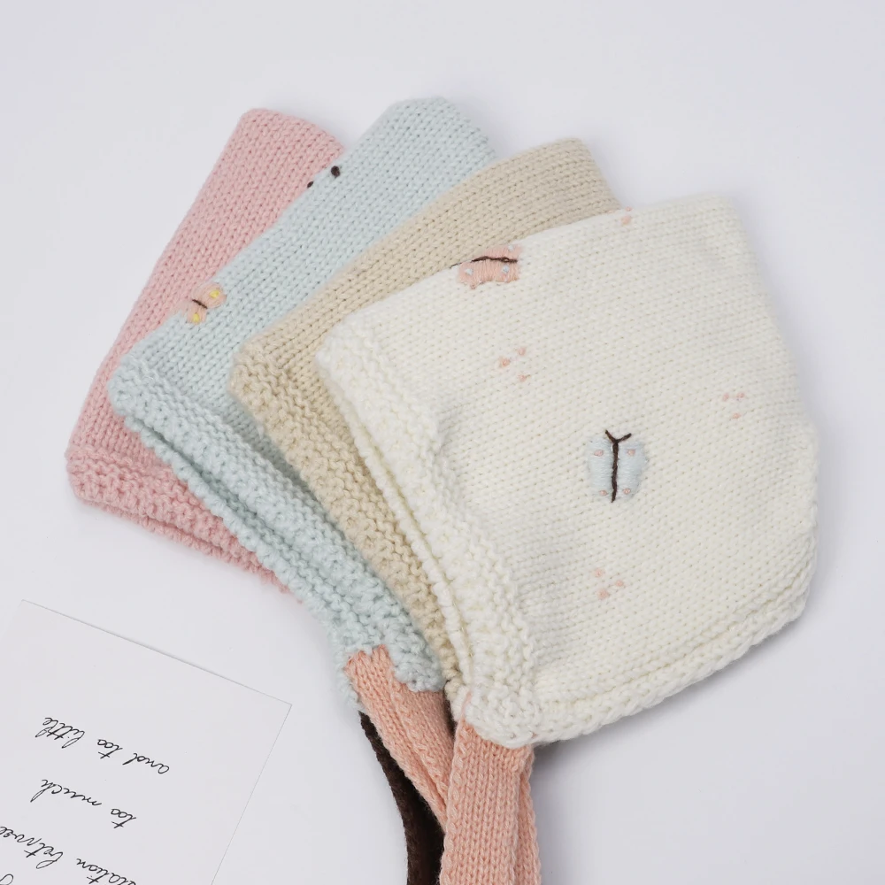 Children's Beanie Hat Solid Color Warm Winter Hat Inner Layer Plus Cotton to Wear More Comfortable Skin Cute Baby Items