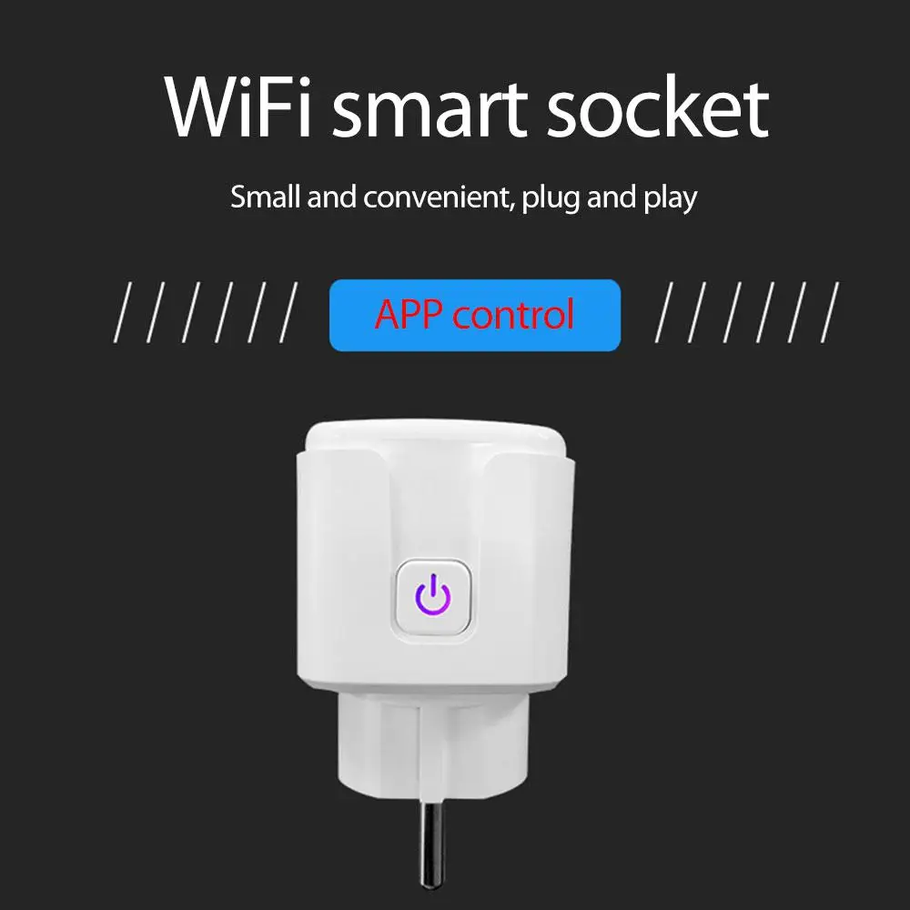 Enchufe inteligente WiFi EU 16A Monitor de potencia función de sincronización Tuya SmartLife APP Control funciona con el asistente Alexa Yandex