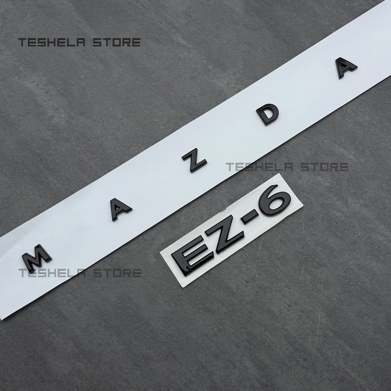 Image of Für MAZDA EZ6 ABS Auto Heckbuchstaben-Logo-Aufkleber Heckstoßstange Kofferraum-Aufkleber Auto-Heckemblem-Aufkleber Styling-Zubehör