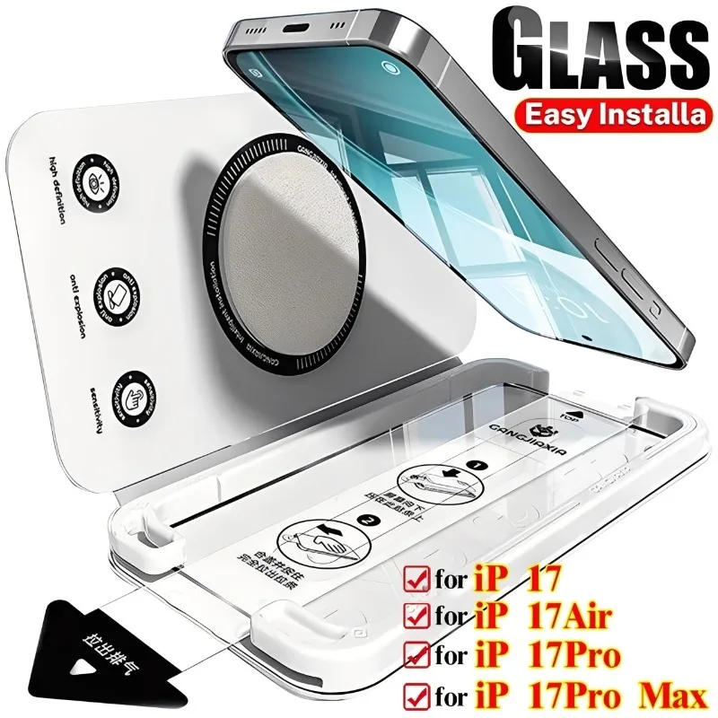 

HD Tempered Glass for iPhone 17Pro Shatterproof Screen Protectors with Bubble & Dust Free Box for iPhone17 17 Air 17 Pro Max